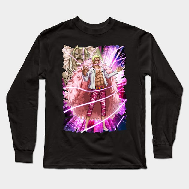 DONQUIXOTE DOFLAMINGO ANIME MERCHANDISE Long Sleeve T-Shirt by julii.draws